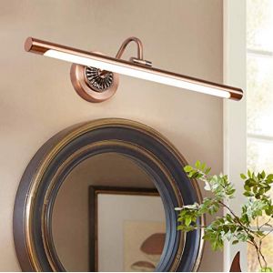 SFOXI Vintage Lampe pour Miroir LED Salle de Bains Lampe Armoire Miroir Applique Murale Int&eacute;rieure Moderne Luminaire Salle de Bain pour Miroir Armoir Tableau Toilette Meuble,Marron,10W/55.5CM (Dianfeng Store, neuf)