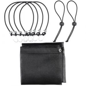 Dewocke Barrière de Voiture pour Chien, 115x62cm Filet de Protection de Voiture pour Chien avec Corde de Réglage et Crochet, Grille de Séparation Universelle Noir pour Chien pour SUV et Petite Voiture (Dewoxi, neuf)