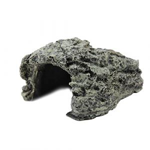 Luqeeg Grotte de la Cachette des Tortues, Habitat de Cachette de Reptiles, Simulation élevée Résine Grotte de Cachette de Roche de Reptile Abri pour Reptiles Plate-Forme D'observation des Reptiles(S) (Luqeeg, neuf)