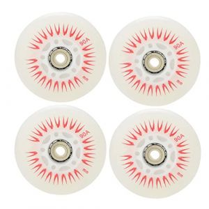 SSCYHT 4 PCS Roues de Roller en Ligne, avec Roues de Skate Flash LED Roue de Remplacement 60mm/62mm/64mm/68mm/70mm/72mm/76mm/80mm Rouleau Inline pour Enfants et Adolescents,Rouge,76mm (our story, neuf)