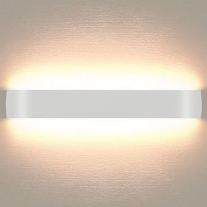 Lightess Applique Murale Intérieure LED Lampe Murale Chambre 60CM 24W Applique Murale Chambre Luminaire Mural Interieur Lumière Murale Pour Salon Cuisine Escalier Couloir Hôtel Blanche Chaud (Ugccine, neuf)