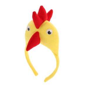 Happyyami Bandeau poussin 3D cerceau en poils d'animaux costume de poulet adulte bandeau de fête chapeaux de poulet pour adultes chapeau de poulet bandeau unique Peluche (Liunmiao, neuf)