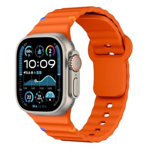 Bracelets Silicone pour Bracelet Apple Watch 44mm 40mm 46mm 42mm 41mm 45mm 49mm 38mm iWatch Band Femmes Hommes,Doux Sport Apfelband pour Bracelets Apple Watch SE/2 Serie 10 9 8 7 6 5 4 3 Ultra 2 (Yunjiantech, neuf)