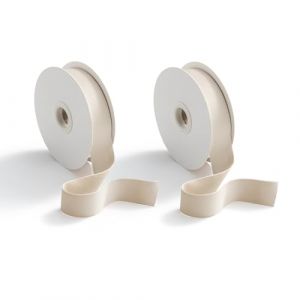 CHUQING Ruban de cadeau cr&egrave;me, ruban de velours beige, ruban de satin pour boucle d&eacute;coration ruban de tissu velours, 25 mm x 9 m, 2 rouleaux, beige cr&egrave;me (CHUQING-FR, neuf)