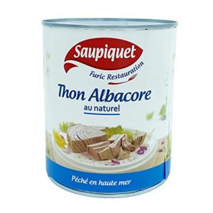SAUPIQUET Thon Albacore au Naturel en conserve - Grand format &eacute;conomique 800g - P&ecirc;ch&eacute; en haute mer (1 bo&icirc;te) (Bo Time - Direct Fabricant, neuf)