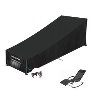 SIMPHAUS Housse Chaise Longue de Jardin Exterieur Housse Protection Bain de Soleil Exterieur Housse de Protection pour Chaise Longue de Jardin Imperméable Housse de Transat Exterieur 160x70x40/89cm (GRACEEU, neuf)