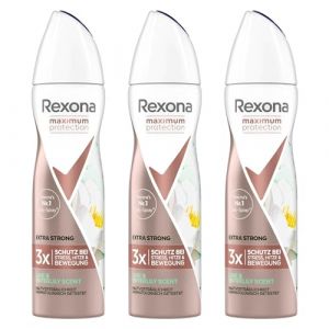 Rexona Maximum Protection Lot de 3 déodorants extra forts Citron vert & Waterlily Scent 150 ml chacun (JOHA Commerce, neuf)