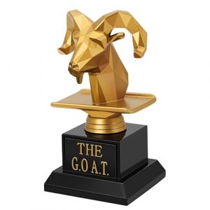 Flexzion The Goat Trophy Award &ndash; Troph&eacute;e amusant pour adultes, plaque grav&eacute;e avec statue de ch&egrave;vre en t&ecirc;te, plaque cadeau de reconnaissance unique pour le sport, les employ&eacute;s, les enseignants, les (Flexzion UK, neuf)