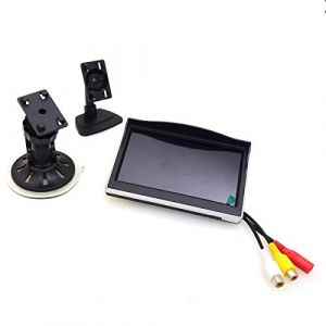 5" LCD &Eacute;cran Moniteur Ventouse Support pour Verre de Pare Brise Voiture Auto pour Cam&eacute;ra de Recul Magn&eacute;toscope DVD (Linko Tech EU, neuf)
