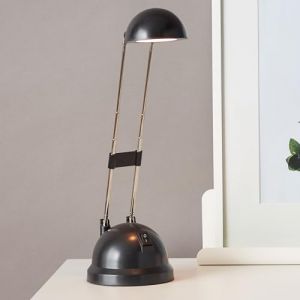 Lightbox lampe de bureau LED avec lumière blanche chaude (2700 K) - lampe de bureau pivotante avec interrupteur à bascule - plastique/métal noir - hauteur 44cm (Lightbox-Shop, neuf)