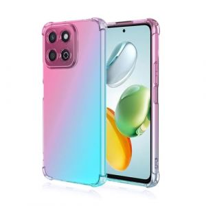 EASSGU Coque pour Honor 200 Smart/Honor X7C (6.8" inches), Housse de Protection de Couleur Dégradée Transparente, Étui de Téléphone Anti-Chute et Anti-Rayures - Rose Vert (EASSGU, neuf)