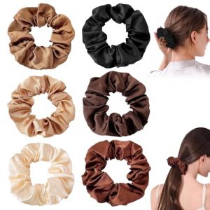 6 Pcs Chouchous en Satin pour Femmes, Cheveux Ties Cordes Élastiques, Chouchous en Soie pour Cheveux, Satin Ties Cordes Chouchou Scrunchie Colorés pour Filles Femmes (LIN  YAMEIZI UK SHOP, neuf)