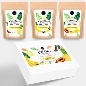 Kit Rhum Arrangé | Préparation de 3 Saveurs Tropicales | Créez Votre Rhum Maison DIY | Coffret Cadeau pour Dégustation et Cocktails | Idées Cadeaux pour Hommes & Femmes | Cadeau fête des pères (ALAUKAÏ, neuf)