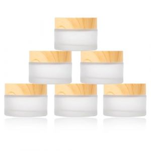 6 Pcs Pot de Crème Vide en Verre, 20 ml Petit Pots Vide Cosmétiques, Pot Bougie Vide, Petit Pot en Verre avec Couvercle, Pot à Crème à Remplir, pour cosmétiques, crèmes, lotions, huiles essentielles (Rfervgauk, neuf)