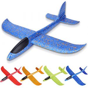 XiXiRan Avion Planeur, 4 PCS Avion en Mousse, Lancer Avion, Planeur en Mousse, Avion Volant Mousse, Avion Planeurs Enfant, Planeur de Lancement, Avion en Polystyrène, Sports de Plein Air pour Enfants (XIUWEI, neuf)