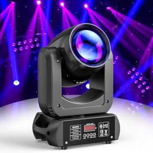 150W Lyre LED Jeux de Lumiere Soiree 8 Gobo Spot Beam DMX DJ Disco Lumière Pour Noël Concert Bar Party Mariage (LINLONG-EU, neuf)