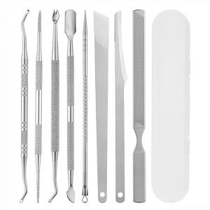 EUZUXU Ensemble de 8 Limes et Lève-ongles Incarnés, kit d'élimination en Acier Inoxydable, Pour Ongle Ongle Incarnéincarné Coupe Ongle Incarné Pedicure Correcteur (NiangYuStore, neuf)