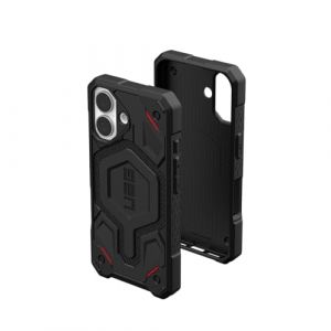 Urban Armor Gear Monarch Pro Case Compatible Apple iPhone 16 &Eacute;tui (Chargement sans Fil/magn&eacute;tique Compatible, Protection 5 Couches) Kevlar Noir (ALFA DISCOUNT, neuf)