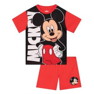 Disney Pyjama Garcon, Mickey Mouse Pyjama Enfant Garcon, Vetement Enfant Mickey Mouse, Rouge 3-4 Ans (Character FR, neuf)