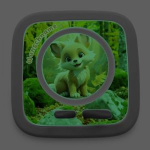 yabaduu Film Protecteur Compatible Toniebox 2 &ndash; &Eacute;tui Auto-adh&eacute;sif Anti-Rayures pour Enfants, Ajustement Parfait (50 Renards adorables, Phosphorescent avec nom) (Finest-Folia, neuf)