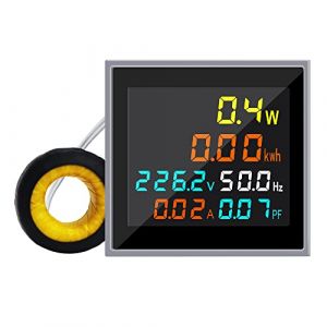 Mini compteur d'&eacute;nergie ca 1 phase 110V 220V 100A voltm&egrave;tre amp&egrave;rem&egrave;tre wattm&egrave;tre testeur de fr&eacute;quence HD LCD affichage facteur de puissance volt amp moniteur (YINGTU store, neuf)