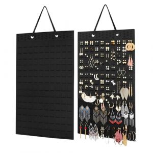 HMCEY Organisateur Bijoux Suspendu,Rangement Bijoux Mural,Organisateur de Boucles D'Oreilles,Hanging Jewelry Organizer,Porte Bijouxs Presentoir Mural,Pr&eacute;sentoir Boucles Oreilles pour Colliers Bagues (EASYFLOW TRADE LTD, neuf)