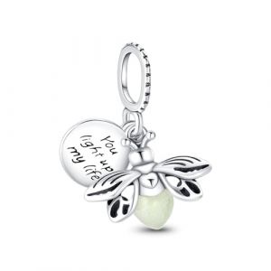 QIKAOLA 925 Charms en argent sterling Perles pour Pandora Plage Oc&eacute;an Amour Famille Animaux Charms Pendentif Fit pour bracelets et colliers europ&eacute;ens (QIKAOLA, neuf)