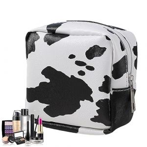 Trousse de maquillage | Pochette Organisateur Cosm&eacute;tique Maquillage Imprim&eacute; Vache,Organisateur de trousse de maquillage &eacute;tanche portable avec une grande capacit&eacute; pour les soins de la peau, les Teksome (tangzkc, neuf)