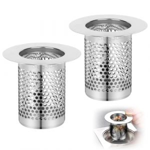 2 Pièces Attrape Cheveux Douche, 5,5 × 5cm Filtre Baignoire, Grille Cheveux Douche, Filtre Douche, Filtre Cheveux Douche, Filtre Cheveux Baignoire Filtre Lavabo Pour Cuisines, Salles De Bains, Balcons (STOREMOSELLI, neuf)