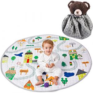 Winthome Tapis de jeu pour b&eacute;b&eacute;, sac de rangement, s&ucirc;r, non toxique, antid&eacute;rapant, sac de rangement, tapis d'&eacute;veil, pliable, lavable, tapis de pique-nique pour enfants, 150 cm (Winthome EU, neuf)