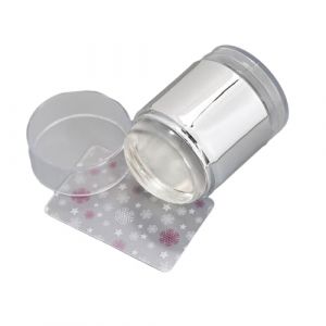 Tampon en silicone transparent pour nail art avec grattoir pour décoration d'ongles, corps visible, pas de mauvais placement avec grattoir (fankundianzishangwuyouxiangongsi, neuf)