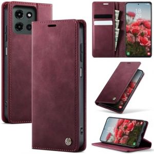 owlhold Coque Motorola Edge 60 Fusion/Edge 60 Cuir PU Premium Fentes Cartes Etui Pochette de Portefeuille avec Fonction Support Case à Rabat Coque Motorola Edge 60 Fusion/Edge 60 - Vino Rosso (owlhold, neuf)