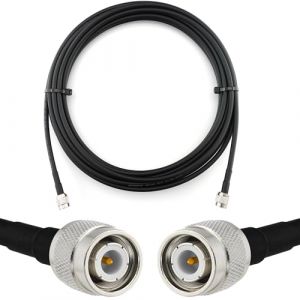 RANGEFUL TNC m&acirc;le vers TNC m&acirc;le 5m c&acirc;ble coaxial &mdash; cable d'extension HF240 (LMR 240 &eacute;quivalent) etanche &mdash; rallonge TNC pour Antenne CB Radio Amateur Sans fil Radio WIFI adaptateur UHF VHF (RANGEFUL, neuf)