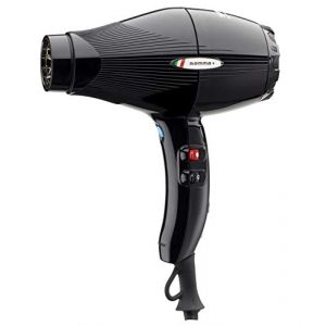 Gammaplus W2000-2300 Sèche-cheveux professionnel synthétique, générateur ionique, Nano Silver Technology, sèche-cheveux, léger, silencieux, puissant, technologie Ion, grille revêtue en argent Noir (davì Hair, neuf)