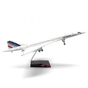 SEBUNAS 1/125 &Eacute;chelle Concorde Mod&egrave;le d'avion Supersonique Avion Miniature Air pour France M&eacute;tal Moul&eacute; sous Pression Mod&egrave;le d'avion Kit pour Adulte (SEBUNAS, neuf)
