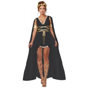 G&eacute;n&eacute;rique Robe de D&eacute;esse Romaine avec Cape Blanche Transparente D&eacute;guisement Halloween Tenue Antique Divine Grecque Ensemble Costume pour Jeu de R&ocirc;le (MOKKY, neuf)