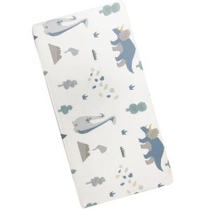 Odot Dessin Anim&eacute; Drap Housse Coton pour Lit de B&eacute;b&eacute;, Draps Housses Enfants Douce Prot&egrave;ge Matelas Extensible pour Fille et Gar&ccedil;on, Berceau, Lit Parapluie (Dinosaure de dessin anim&eacute;,150x80cm) (Odot, neuf)