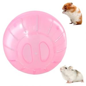 Balle d'exercice pour Hamster, Transparent Roues D'exercices pour Petits Animaux, Boule Hamster 14,5cm, Ballon de Course pour Hamster, Cochon d'Inde, Gerbille, Hérisson Exercice (Rose) (Gadebo, neuf)