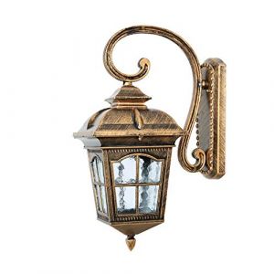 HWSY Applique Murale d'extérieur Abat-Jour en Verre Victorien Traditionnel extérieur Applique Murale luminaire européen rétro en Aluminium étanche Balcon Jardin Applique pour Restaurant café Maison (GuangTaiShangMaoYouXianGongSi, neuf)