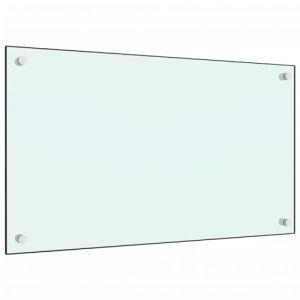 AUVYI Crédence de cuisine en verre trempé 70 x 40 cm - Blanc - Protection anti-éclaboussures en verre pour cuisinière - Protection anti-éclaboussures en verre - Protection contre les éclaboussures - (AUVYI EU, neuf)