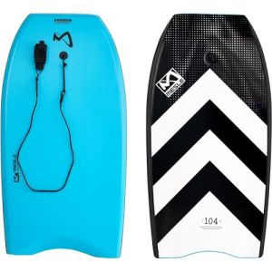 Mesle Bodyboard Enfants & Adultes Speed Skin avec Leash, Débutants & Confirmés, Planche de Surf pour Plage, Mer, Piscine, Planche de Natation, Boogie Board (Mesle Watersports, neuf)