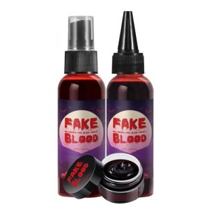 Sang de vampire, sang de scène | Spray de maquillage au sang d'Halloween 160 ml - Peinture de sang de scène, fausses éclaboussures de sang, effet spécial, maquillage de sang zombie pour mariée zombie, (reviun, neuf)