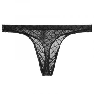 TNNRAO Hommes Strings Culottes Ultra-Mince Maille Transparent String Thongs Sexy Doux Respirant Mince Poche Hommes Culotte String Tanga (lclvld, neuf)