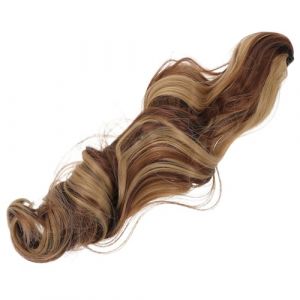 Healeved Extension queue de cheval à pinces châtain clair, postiche synthétique volumineux et naturel pour femme - Brun clair (Accompany JY, neuf)