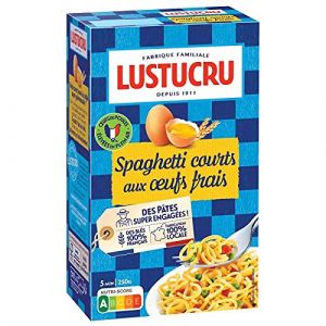 LUSTUCRU - P&acirc;tes Aux Oeufs Frais Spaghetti Courts 250G - Lot De 4 (JUCY DISTRI, neuf)