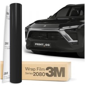 Film Covering Voiture 3M 2080 Black Brillant G12, 152 x 40 cm | Autocollant Vinyle Adh&eacute;sif Auto | Protection Carrosserie Carbone pour Voiture, Moto, Bateau | Wrapping Car Premium (PRINT-GG, neuf)