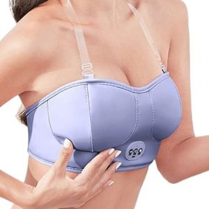 Masque Vibrant Poitrine &Eacute;lectrique - Appareil de Massage Rechargeable Ergonomique - Masseur Poitrine Chauffant Respirant pour Allaitement, Utilisation au Bureau, Soins Quotidiens, H&ocirc;pital et D&eacute;placeme (yunzks, neuf)