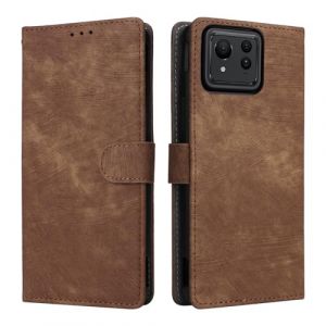 COMAKU Coque pour ASUS Zenfone 11 Ultra, étui de téléphone à Rabat avec Blocage RFID, Fermeture magnétique, Housse de téléphone Portable Antichoc ASUS Zenfone 11 Ultra -Brun (Dinsi, neuf)