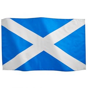 Runesol Drapeau National d'&Eacute;cosse 3x5, 91x152cm, Banni&egrave;re En Forme De Croix De Saint-Andr&eacute;, 4 &OElig;illets, &OElig;illet En Laiton Dans Chaque Coin, Rugby &Eacute;cossaises, Drapeaux De Qualit&eacute; Sup&eacute;rieure, Six Nations (Buydefinition, neuf)