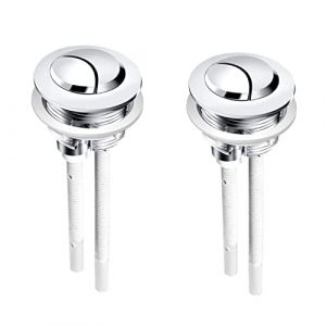 Bouton Poussoir Chasse d'eau de 38 mm,2 Pi&egrave;ces Boutons Pression Universels pour R&eacute;servoir d'eau de WC Bouton Poussoir Double pour Chasse d'eau WC Double Bouton de Chasse d'eau Standard Ronde Bouton (ZJUJU, neuf)